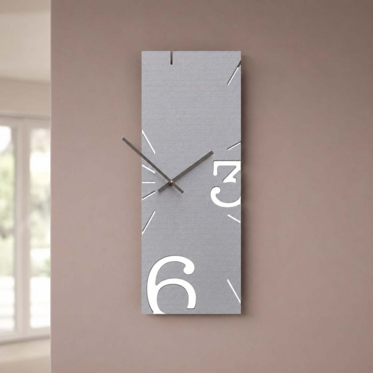 Orologio da parete rettangolare verticale in legno dal design moderno