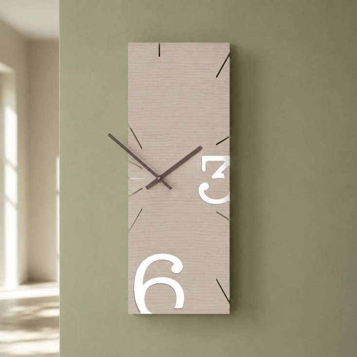 Orologio da parete verticale in legno per cucina