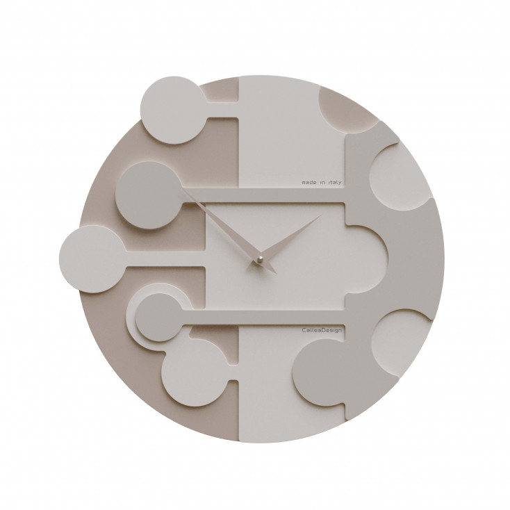 Orologio da parete rotondo con struttura in legno dal design moderno