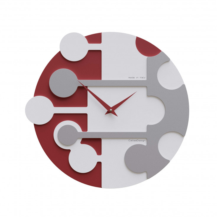 Orologio da parete rotondo con struttura in legno dal design moderno