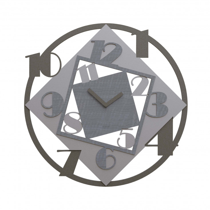 Orologio da parete rotondo di grandi dimensioni in legno dal design moderno