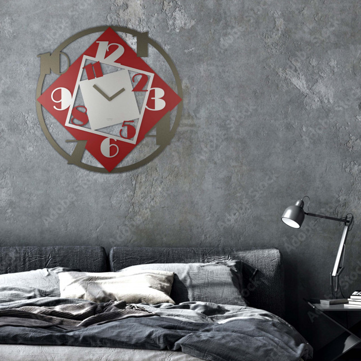 Orologio da parete rotondo di grandi dimensioni in legno dal design moderno
