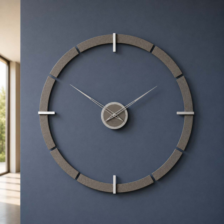 Orologio da parete rotondo in legno dal design moderno e minimalista