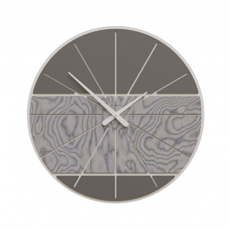 Orologio da parete rotondo in legno dal design moderno ed elegante