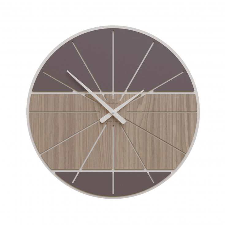 Orologio da parete rotondo in legno dal design moderno ed elegante