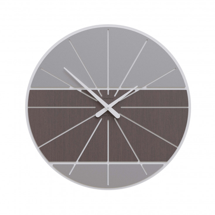 Orologio da parete rotondo in legno dal design moderno ed elegante