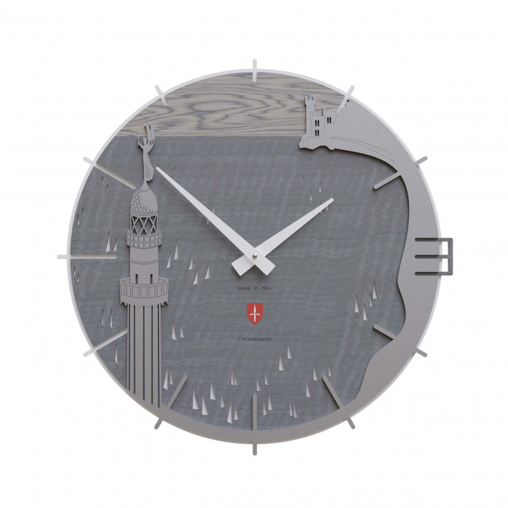 Orologio da parete rotondo in legno dal design moderno ed elegante