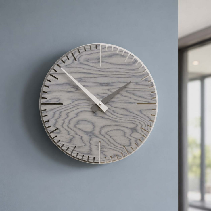 Orologio da parete rotondo in legno dal design moderno