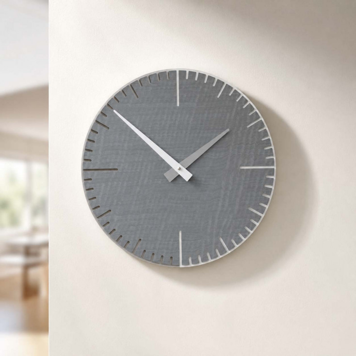 Orologio da parete rotondo in legno dal design moderno