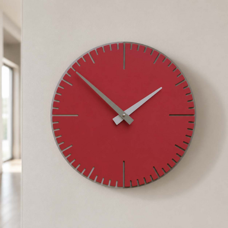 Orologio da parete rotondo in legno dal design moderno