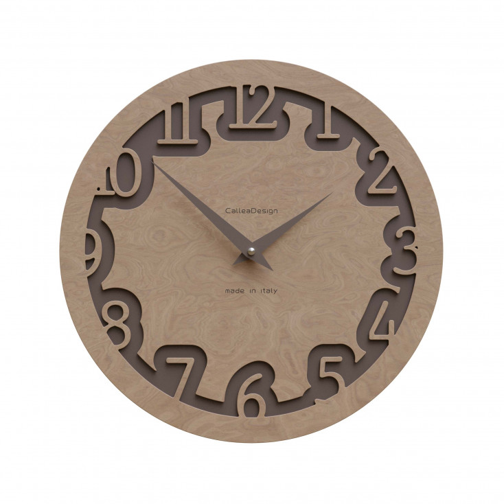 Orologio da parete rotondo in legno dal design moderno