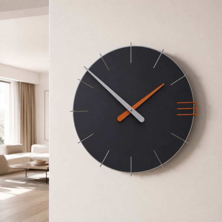 Orologio da parete rotondo in legno dal design moderno