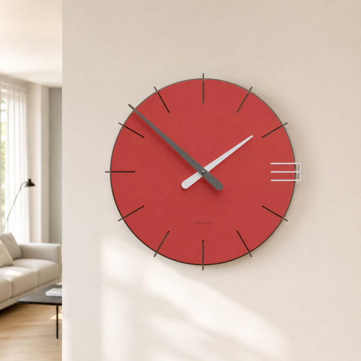 Orologio da parete rotondo in legno dal design moderno