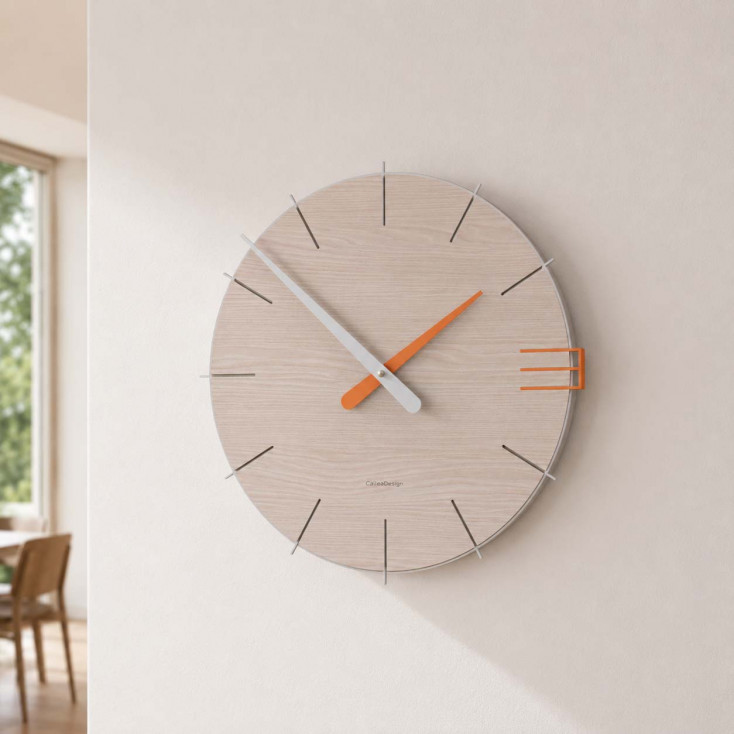Orologio da parete rotondo in legno dal design moderno