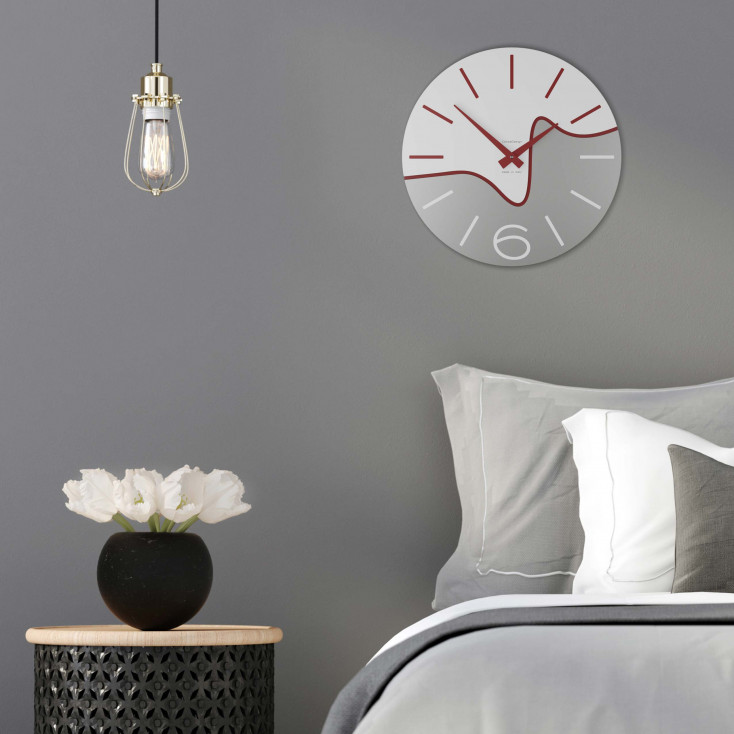 Orologio da parete rotondo in legno dal design moderno