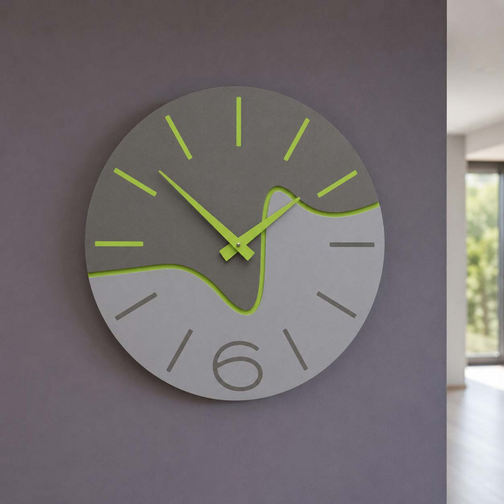 Orologio da parete rotondo in legno dal design moderno