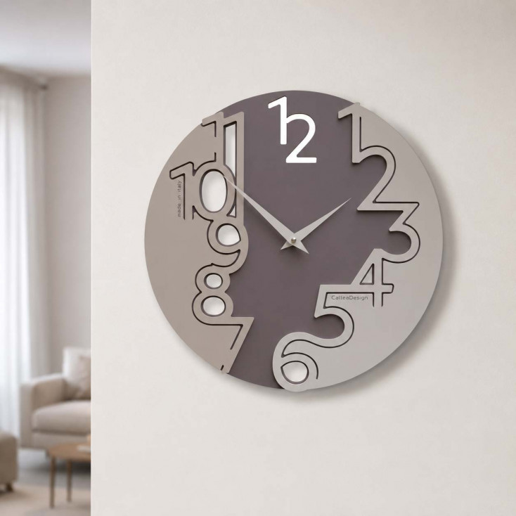 Orologio da parete rotondo in legno dal design moderno