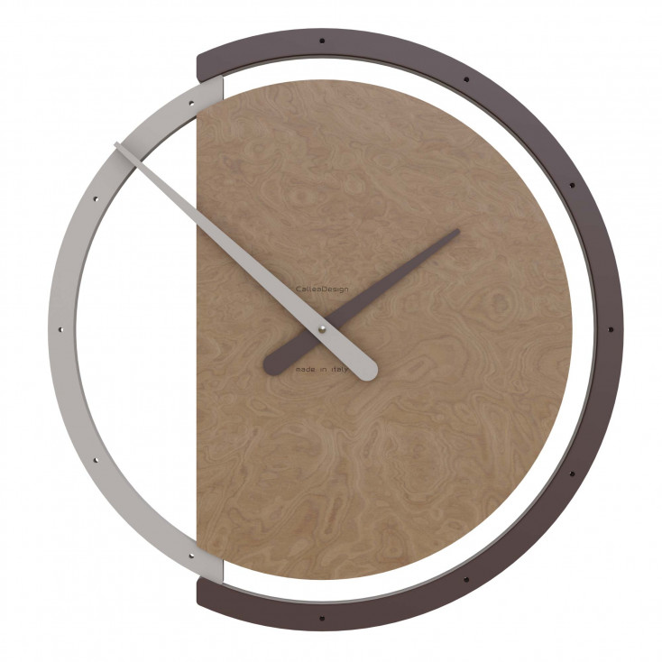 Orologio da parete rotondo in legno dallo stile moderno ed elegante