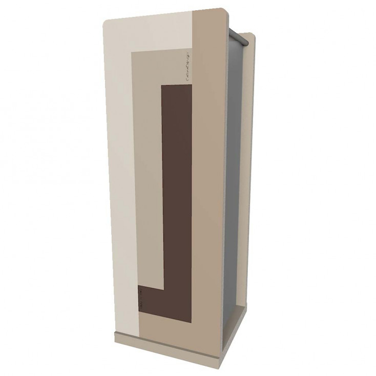 Portaombrelli in legno dal design moderno e con vaschetta interna