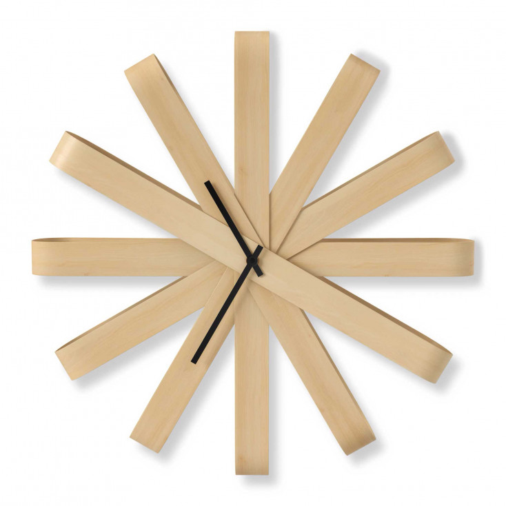 Orologio da parete moderno in legno Ribbonwood