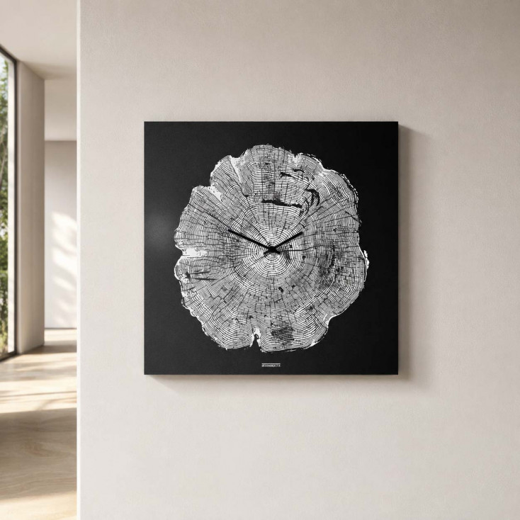 Orologio da parete in metallo di design italiano per soggiorno "LIFE"