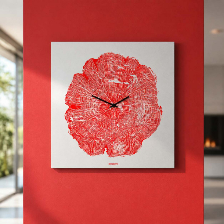 Orologio da parete in metallo di design italiano per soggiorno "LIFE"