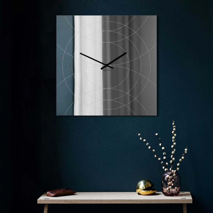 Orologio da parete in metallo specchiato in stile moderno "SPECCHIO NARCISO"