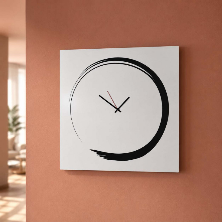 Orologio da parete ultra minimalista in metallo senza numeri "S-ENSO"