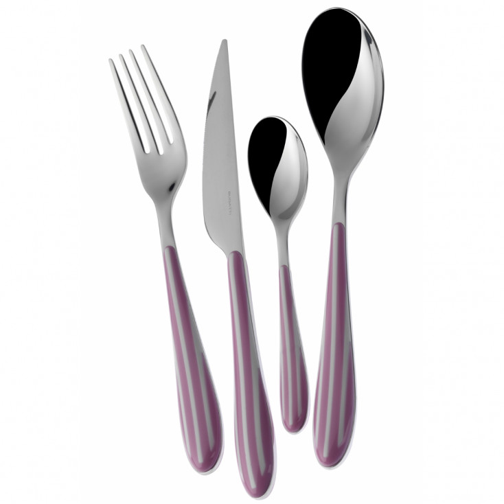 Posate da tavola in acciaio set 24pz linea "Zebra"