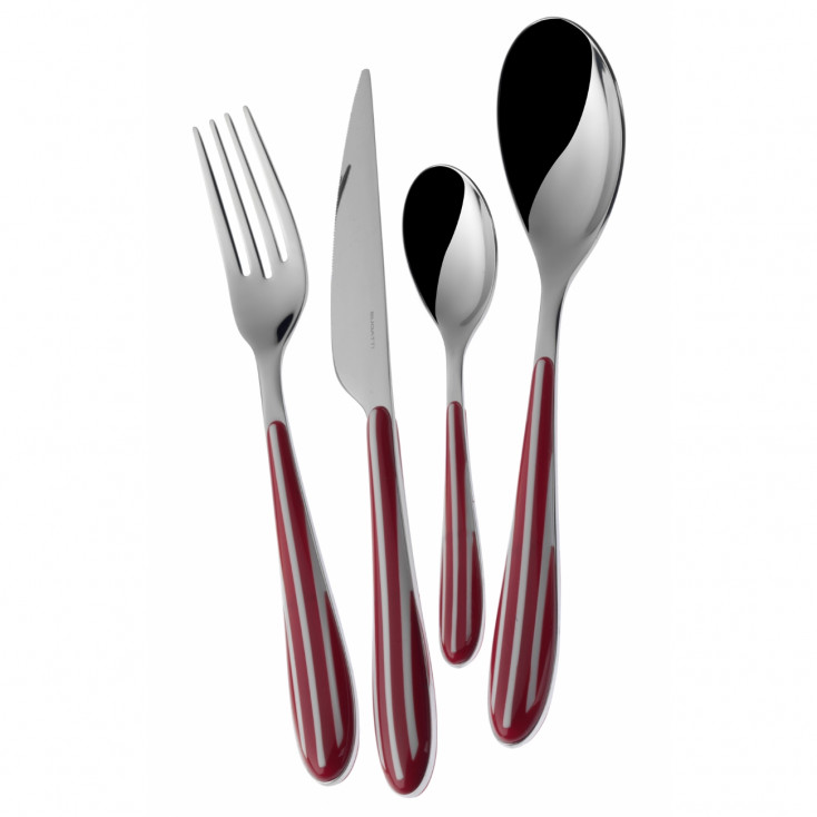Posate da tavola in acciaio set 24pz linea "Zebra"