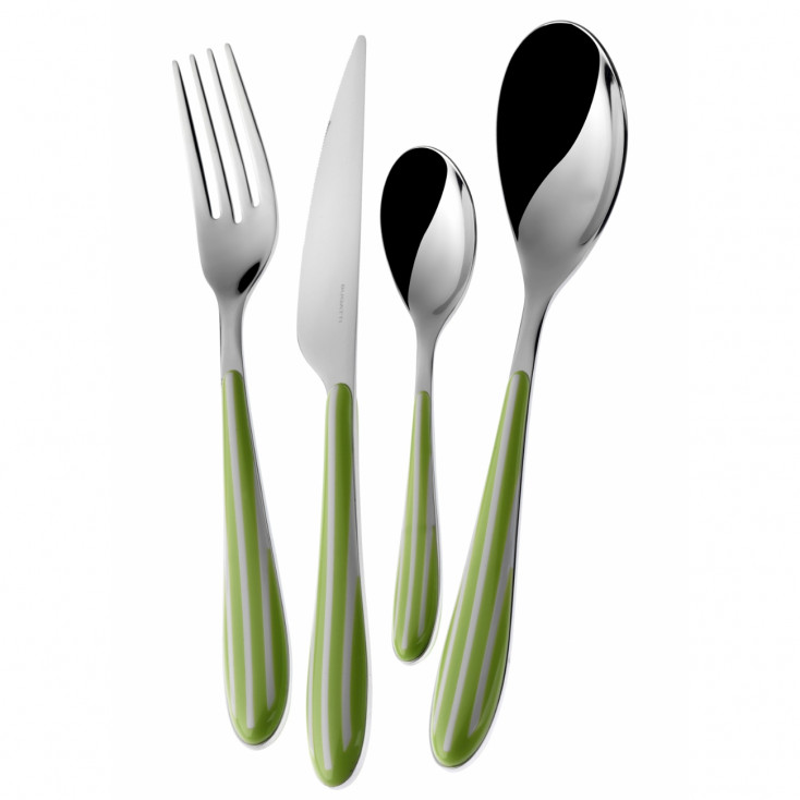 Posate da tavola in acciaio set 24pz linea "Zebra"