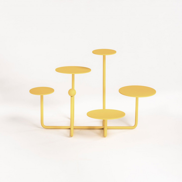 Alzatina per dolci in acciaio verniciato in stile moderno "Coral"