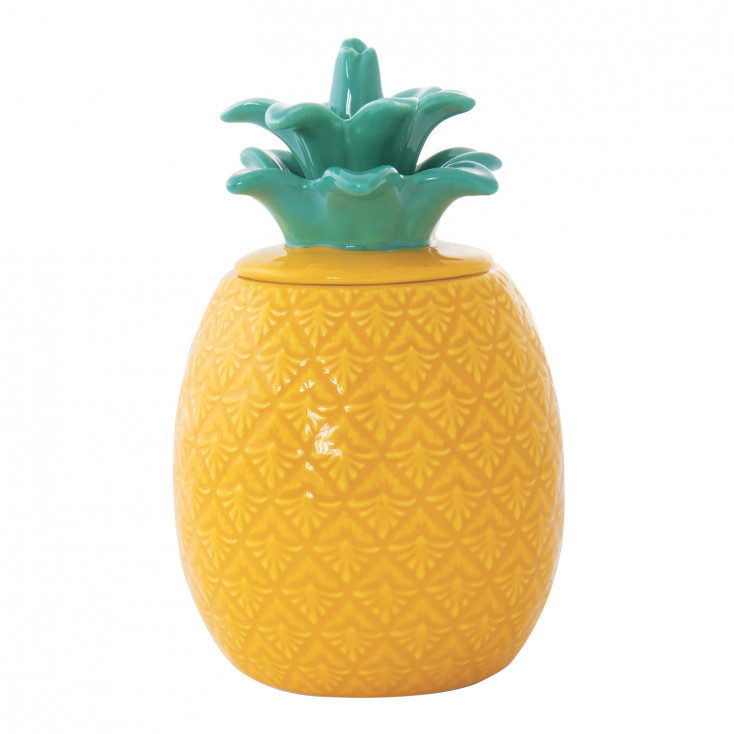 Barattolo in porcellana a forma di ananas grande