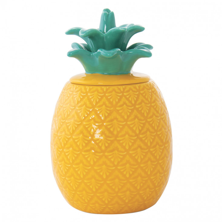 Barattolo in porcellana a forma di ananas