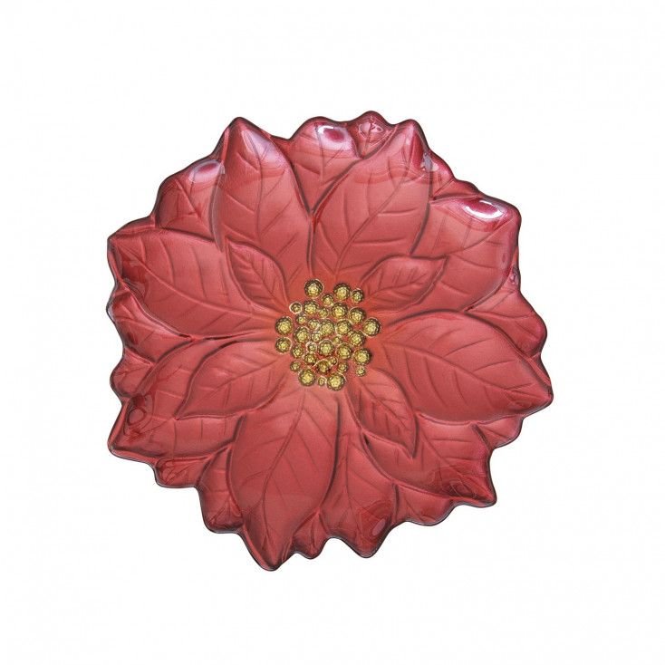 Piatto in vetro forma fiore