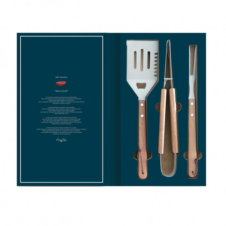 Set 3 pezzi BBQ con scatola regalo