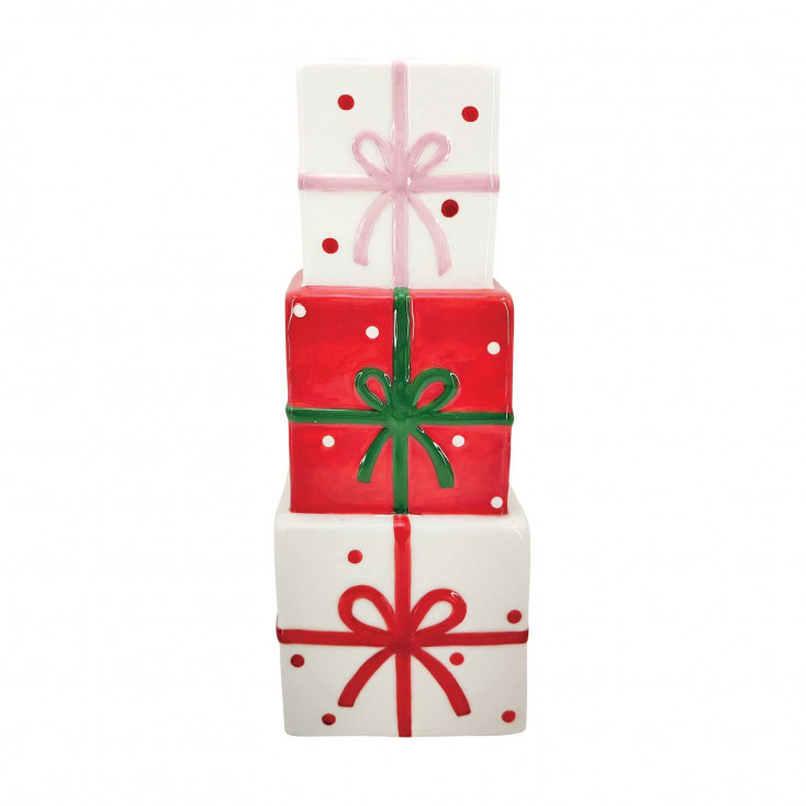 Vaso decorativo a forma di pacchetti di natale