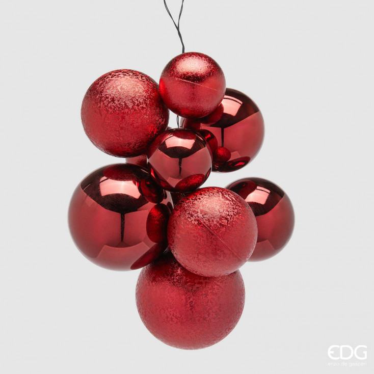10 palline a grappolo per albero di natale