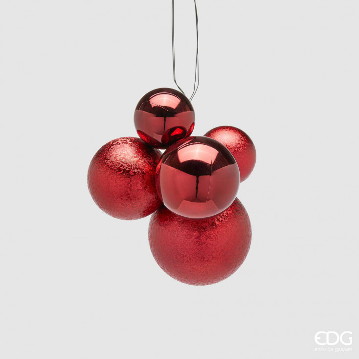 5 palline a grappolo per albero di natale