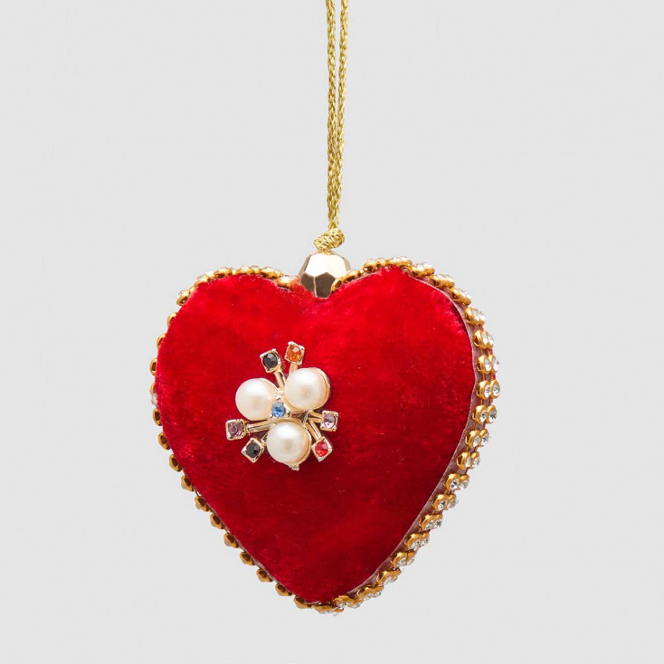 Abbobbo per albero di natale cuore d.6
