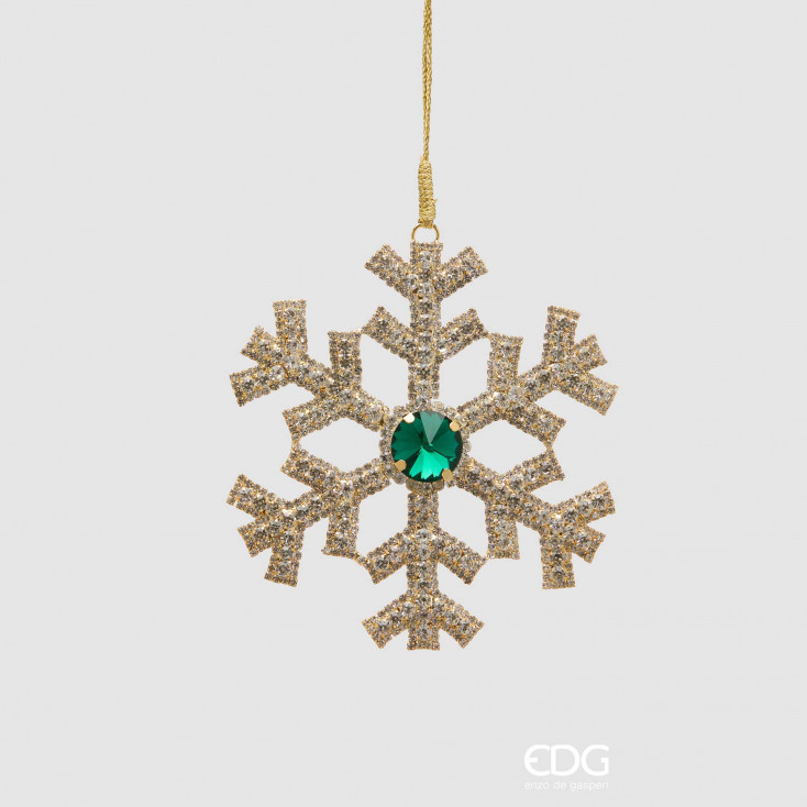 Addobbo per albero di natale con fiocco di neve