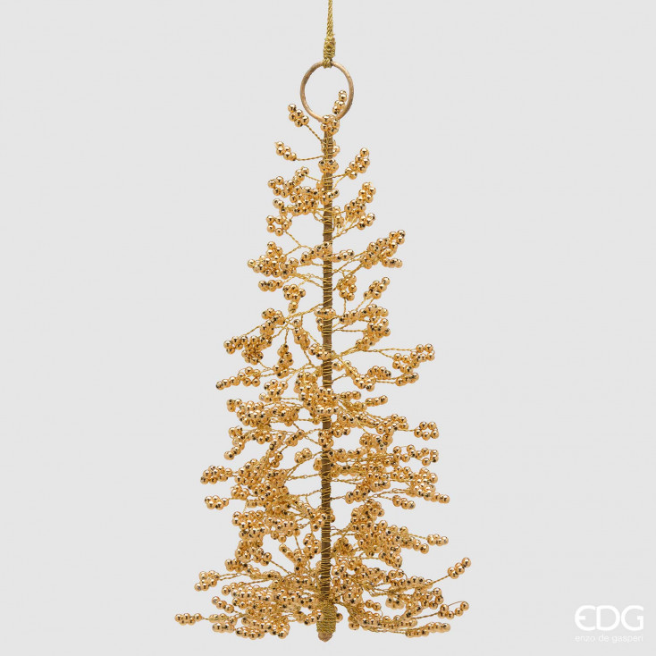 Addobbo per albero di natale pino con perline h.26