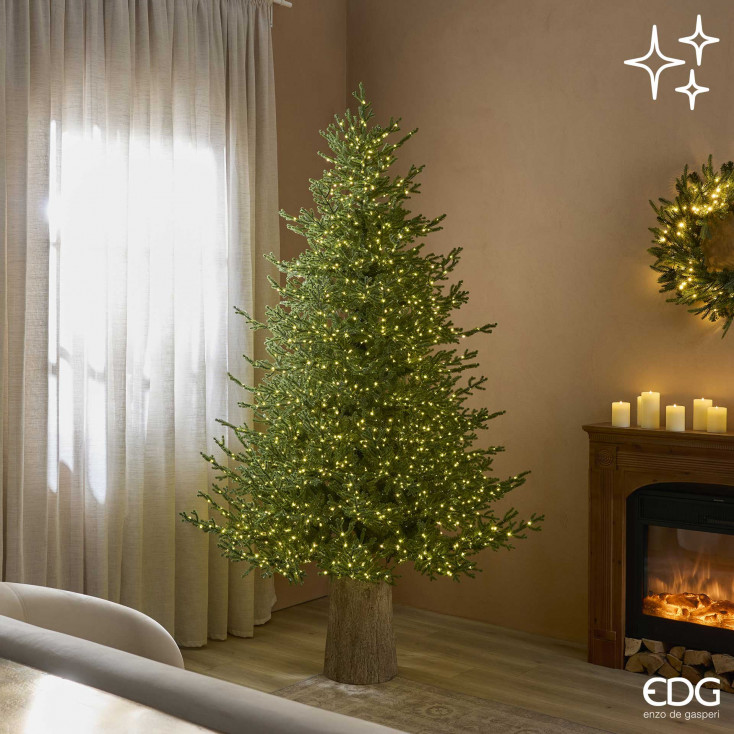 Albero di natale pino con lucciole con 3100 led h.210