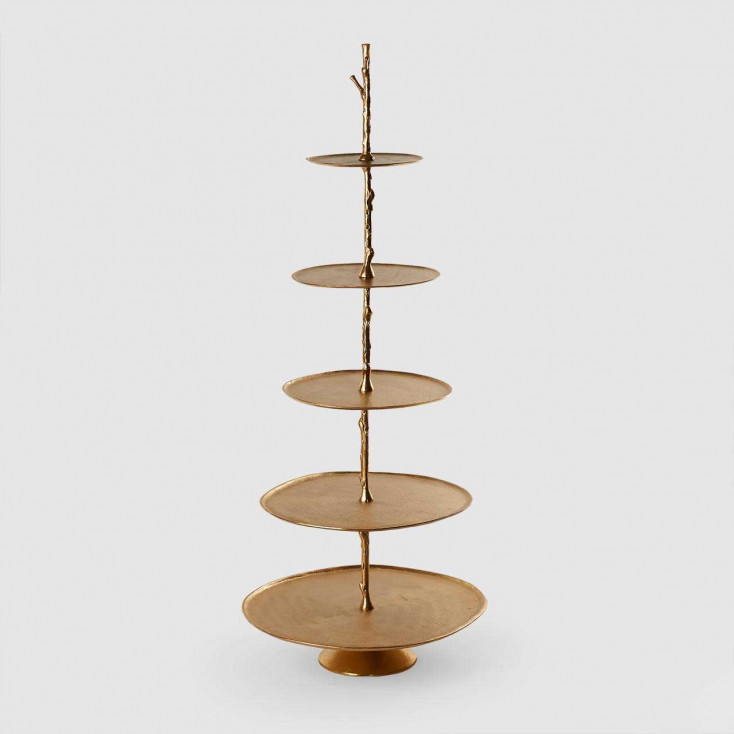 Alzata in alluminio dal design moderno ed elegante