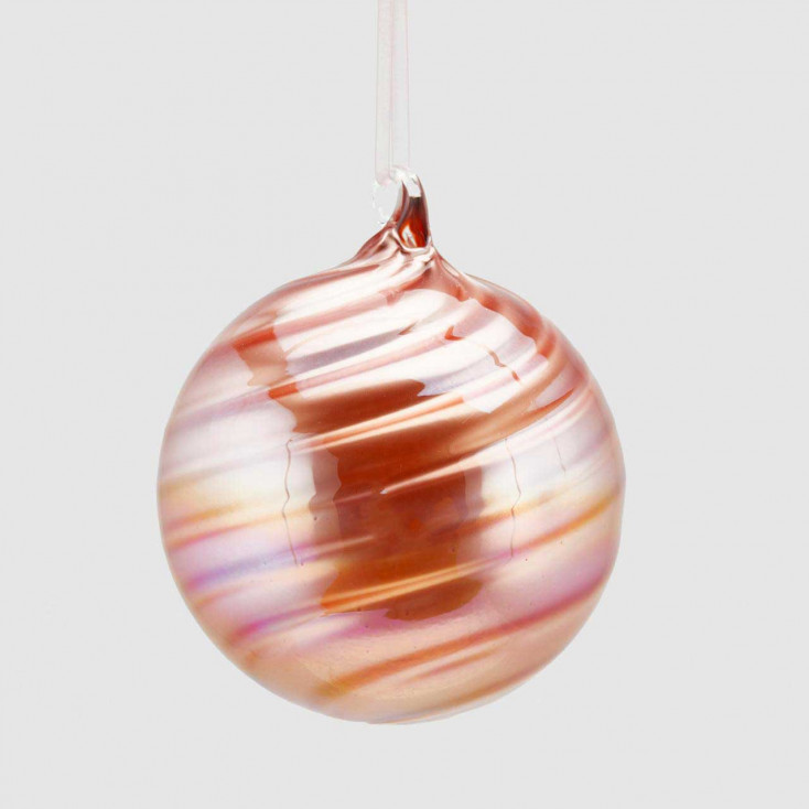 Decorazione natalizia per albero palla in vetro grande a spirale