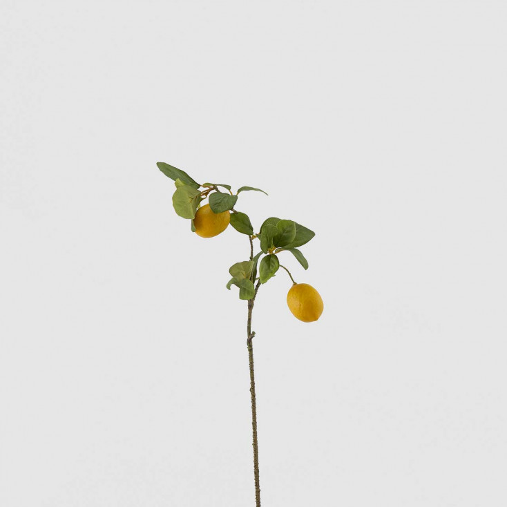 Pianta artificiale con ramo e foglie di Limone