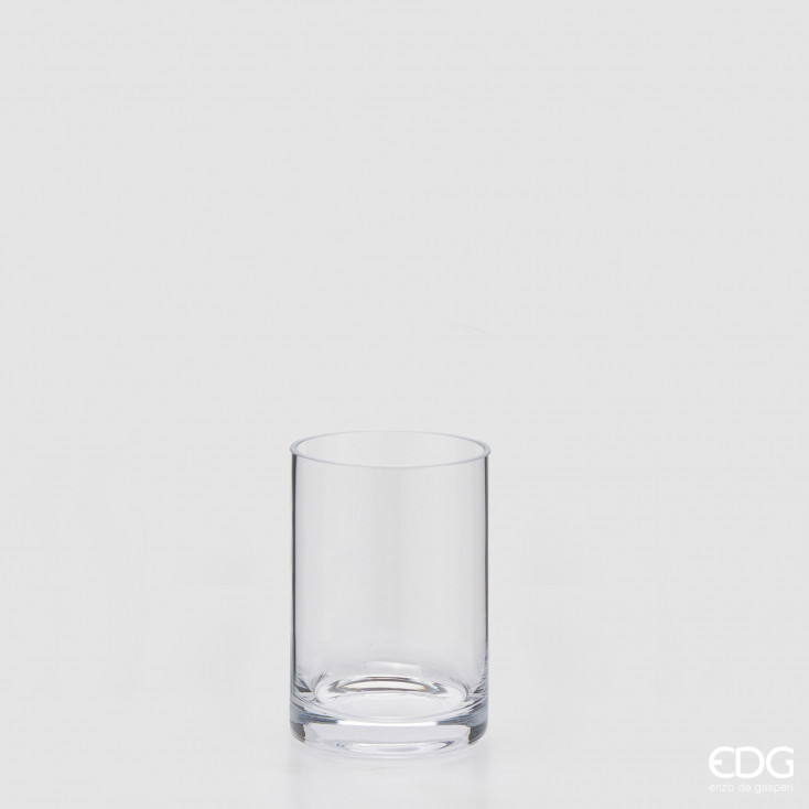 Vaso in vetro cilindrico basso