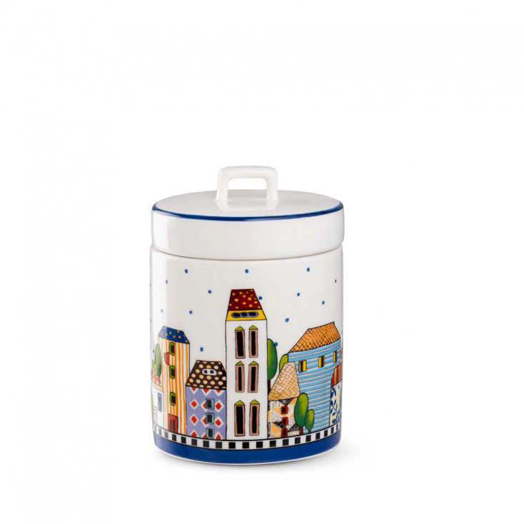 Barattolo in ceramica con coperchio