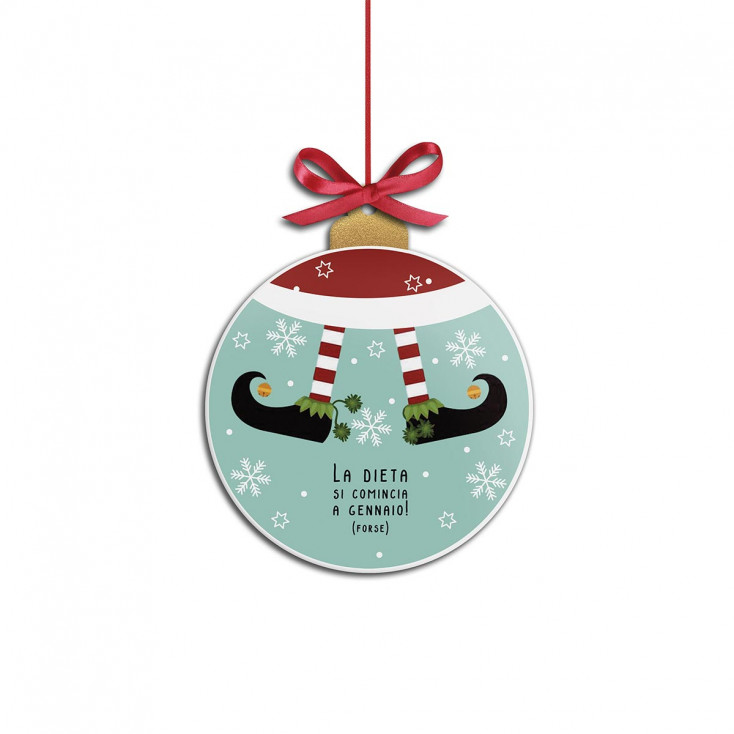 Decorazione per albero di natale "Dieta a Gennaio"