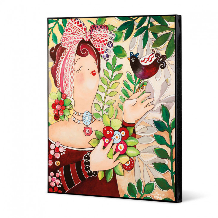 Quadro moderno in tela dipinta a mano "La Miranda" 80x100